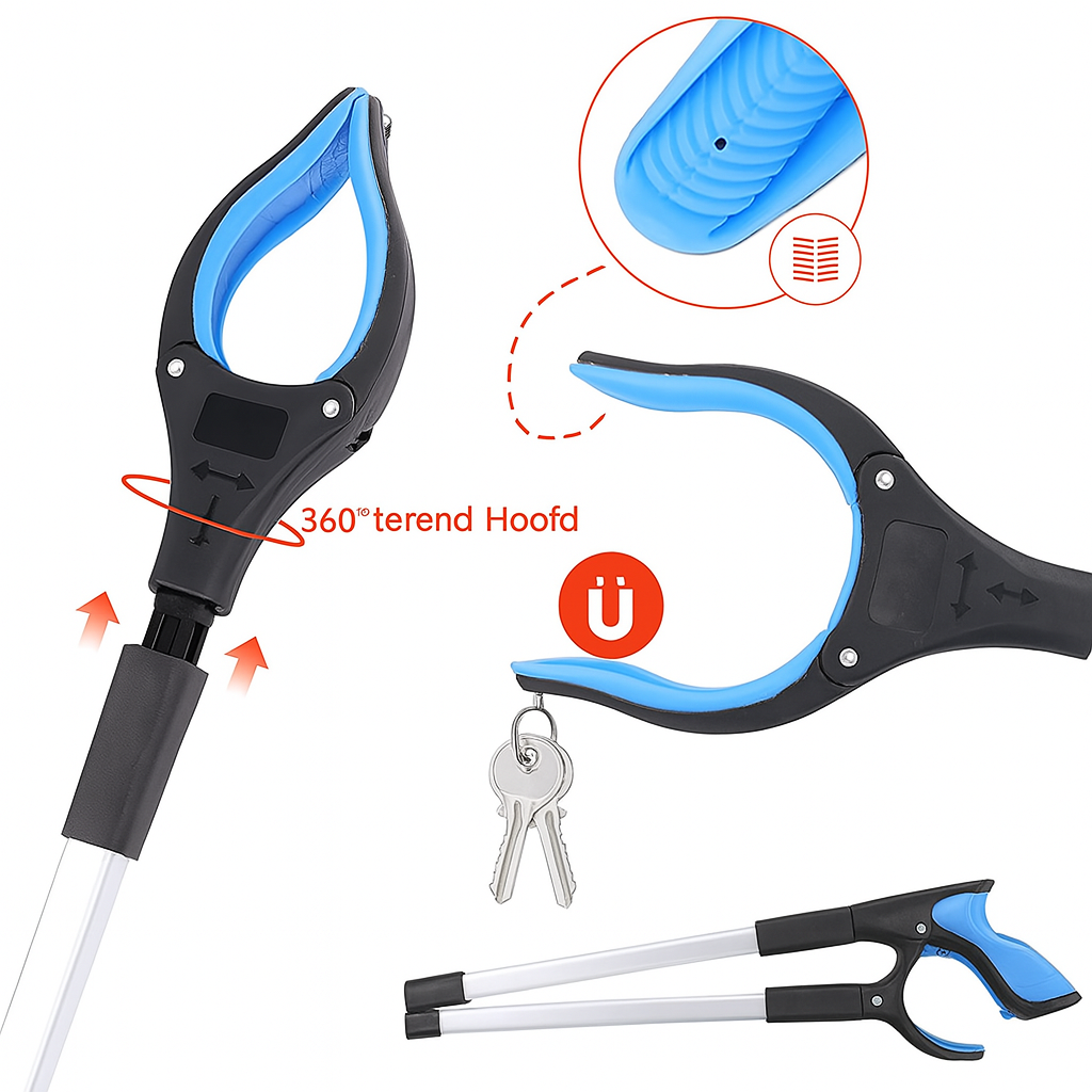 Medigrab™ - Opvouwbare Grijper met 360° Draaibare Klem