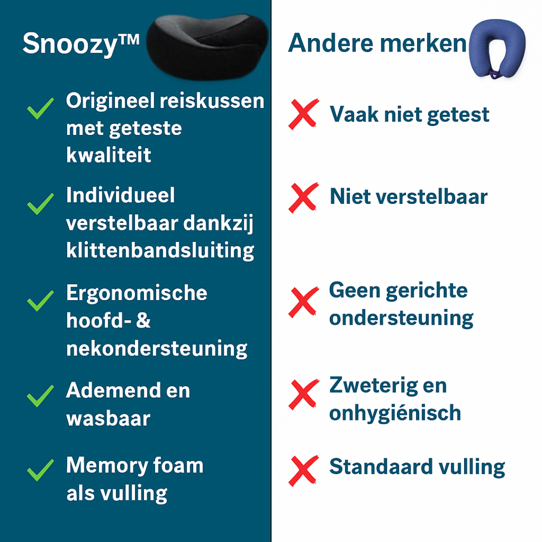 Snoozy™ - Ergonomisch Reiskussen
