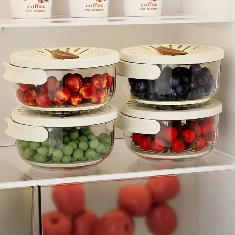 EasyDrain™ – Slimme 2-in-1 Afgiet- & Bewaarschaal